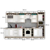 Bucatarie LEEA ART FRONT MDF ROSA 360 K002 / decor 227